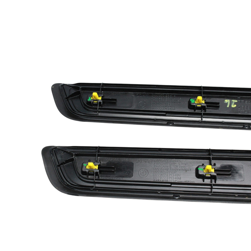 2019-2024 M340i G20 Front Left and Right Door Sill Scuff Plate Set Pair OEM