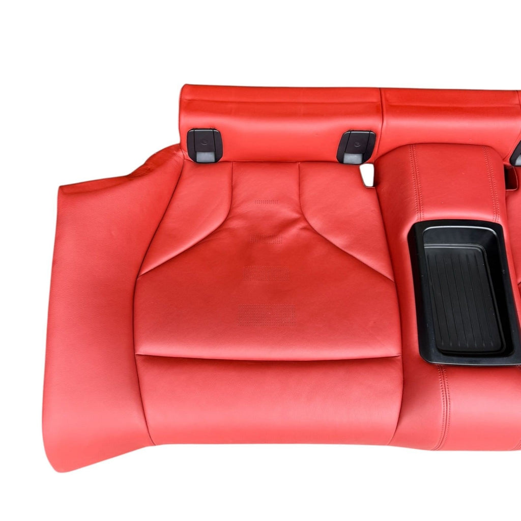 BMW F82 M4 Coupe 15-20 Rear Back Seats Cushion Red Leather Backrest Bench