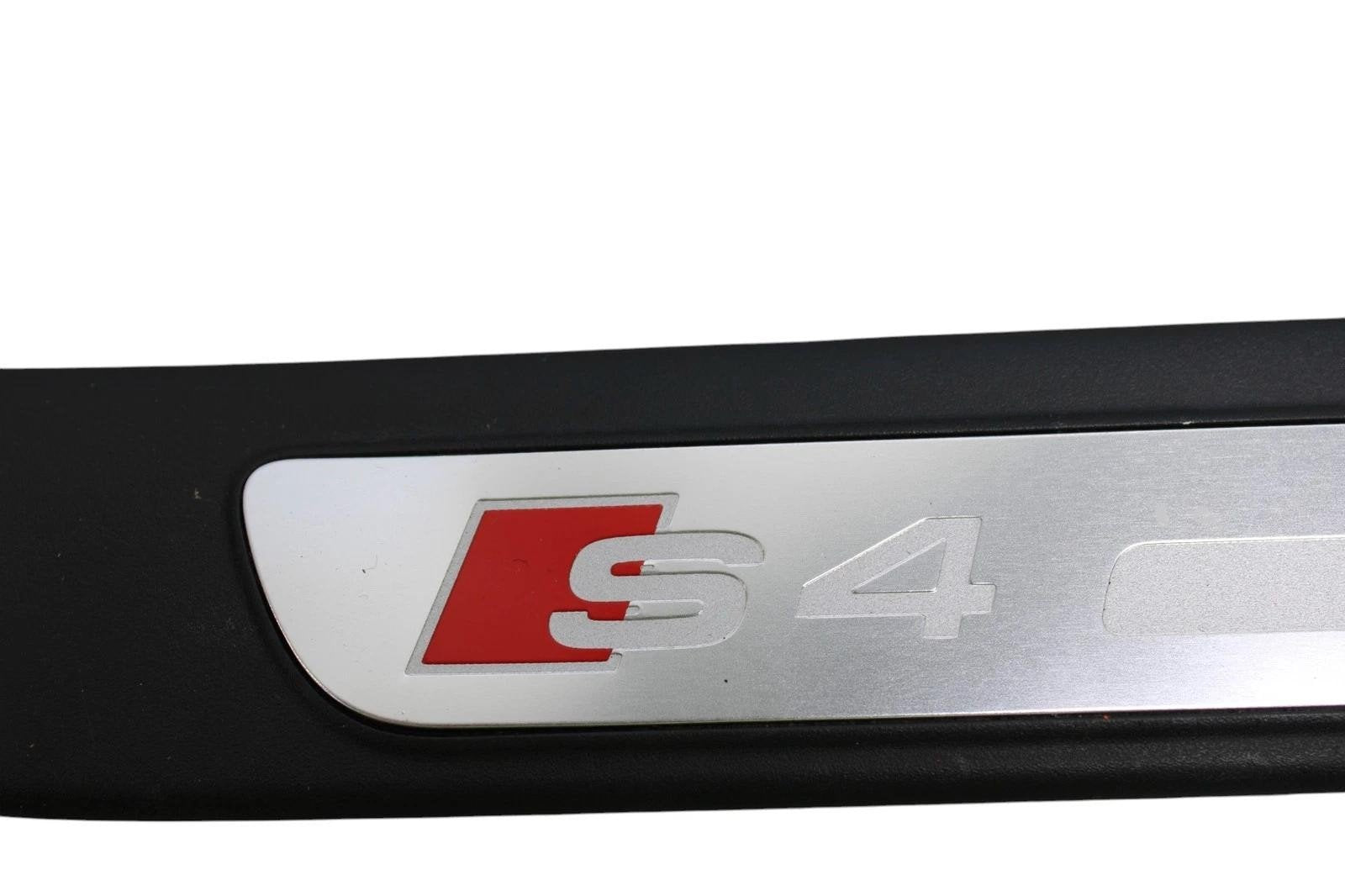 09-16 AUDI A4 S4 REAR LEFT/RIGHT S4 DOOR SILL PANEL SCUFF PLATE PAIR *broke tab*