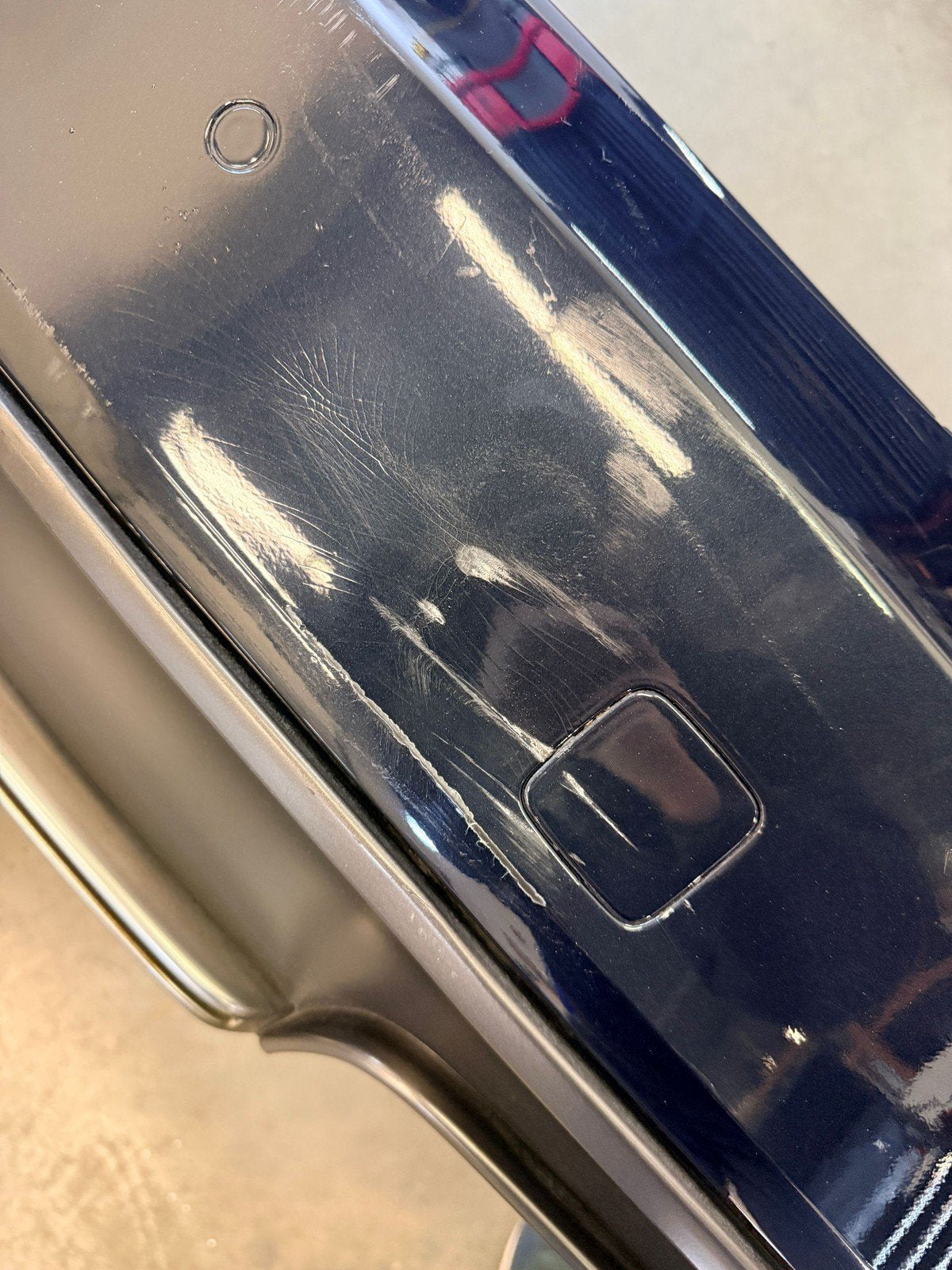 13-16 Audi S4 A4 S-Line B8.5 Rear Bumper Cover OEM MOONLIGHT BLUE LX5R *damage*