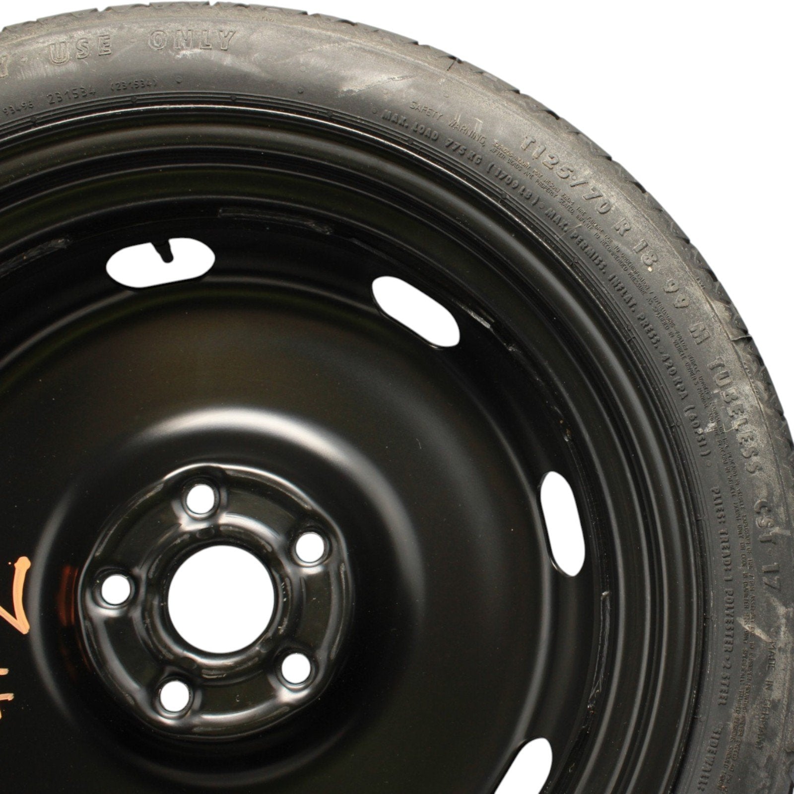 Audi A3 S3 VW GOLF R GTI Spare Tire Compact Donut Wheel T125/70R18 OEM