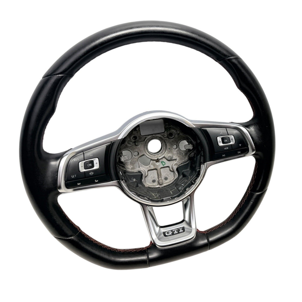 2018-2021 MK7 VW GTI Black Leather Steering Wheel Manual Trans MK7.5 Genuine