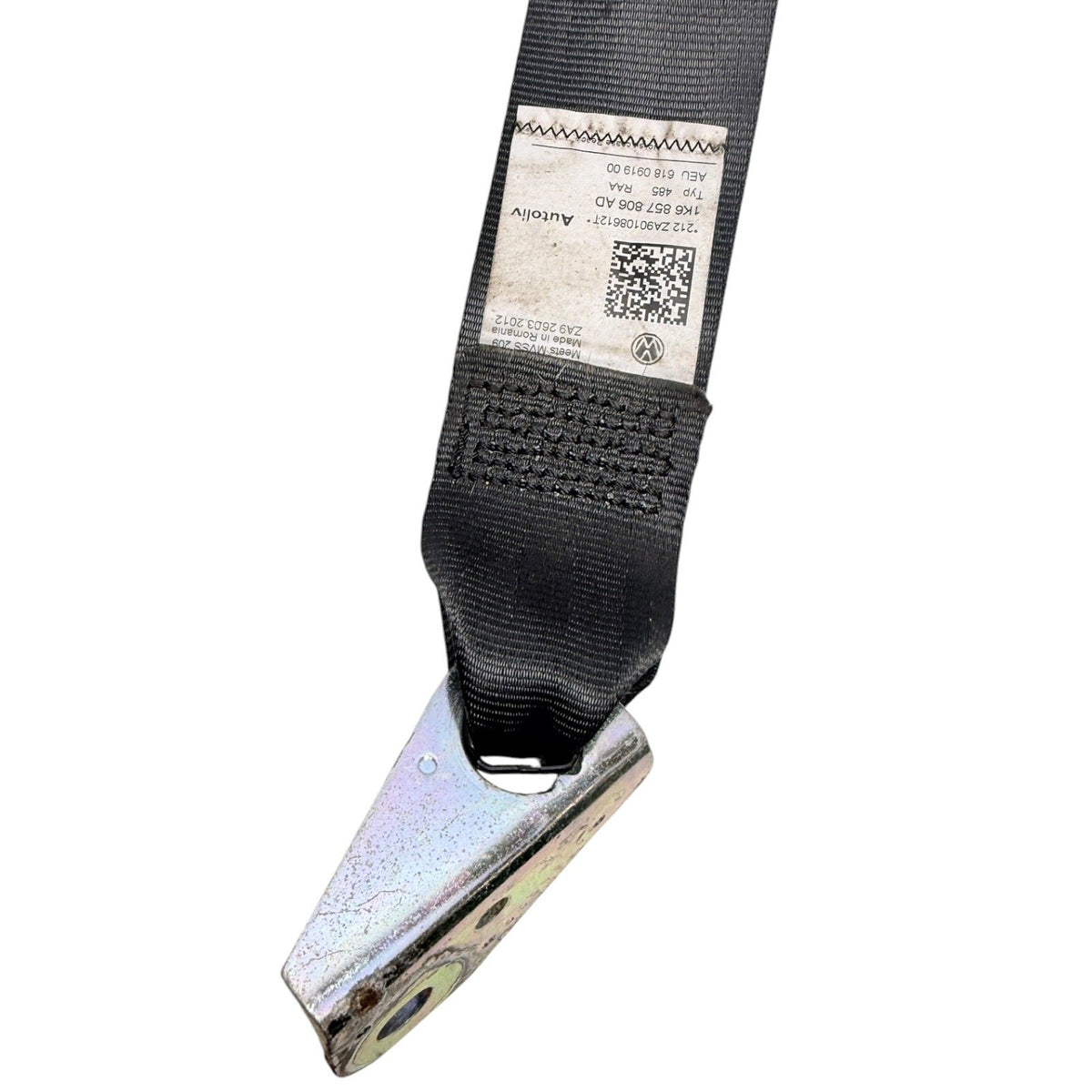 MK6 VW GTI Golf R Rear Right Seat Belt Black Seatbelt Genuine Oem 2010-2014