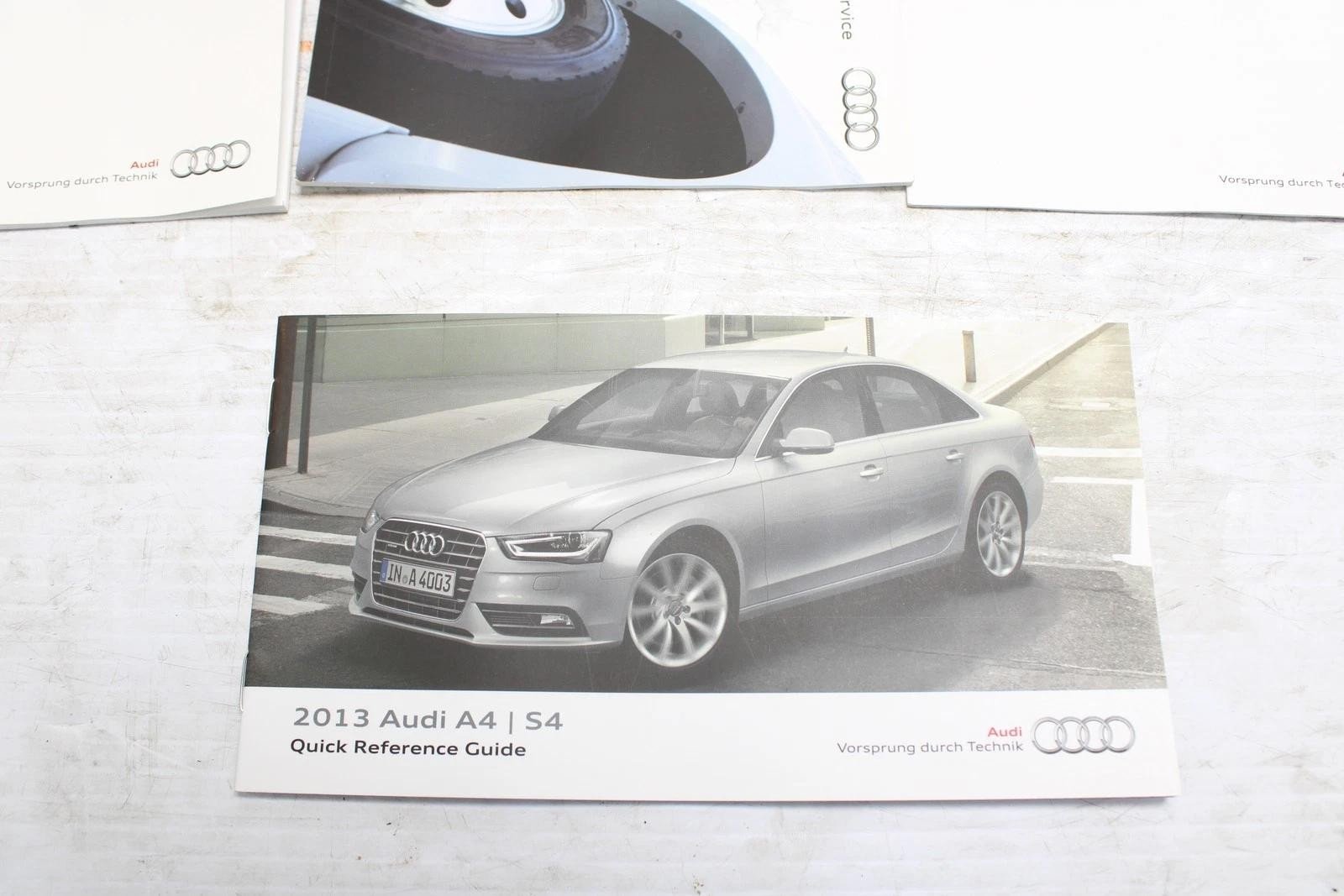 2013 AUDI A4 S4 OWNERS MANUAL SET WITH CASE OEM