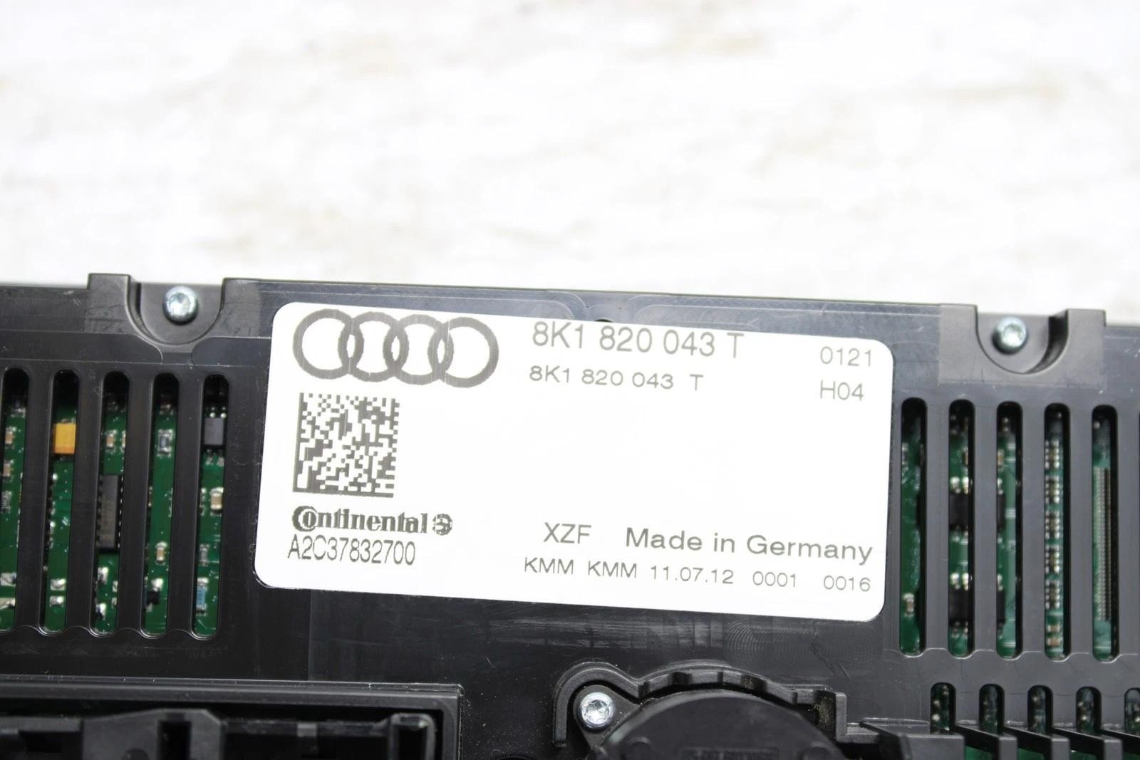 2013-2017 Audi A4 A5 S4 Q5 SQ5 S5 RS5 AC Heater Temperature Climate Control