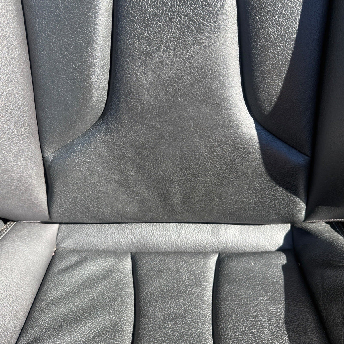 2015-2020 Audi S3 Seat Set Front & Rear Black Leather Silver Stitching OEM