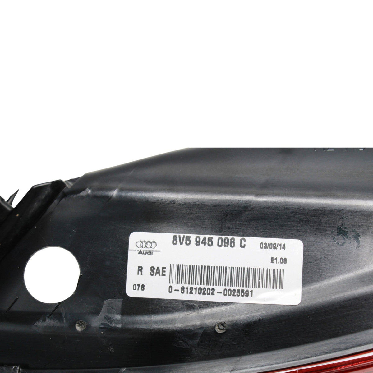 2015-2016 Audi A3 S3 Rear Right Outer Tail Light Lamp LED 8V5945096C OEM