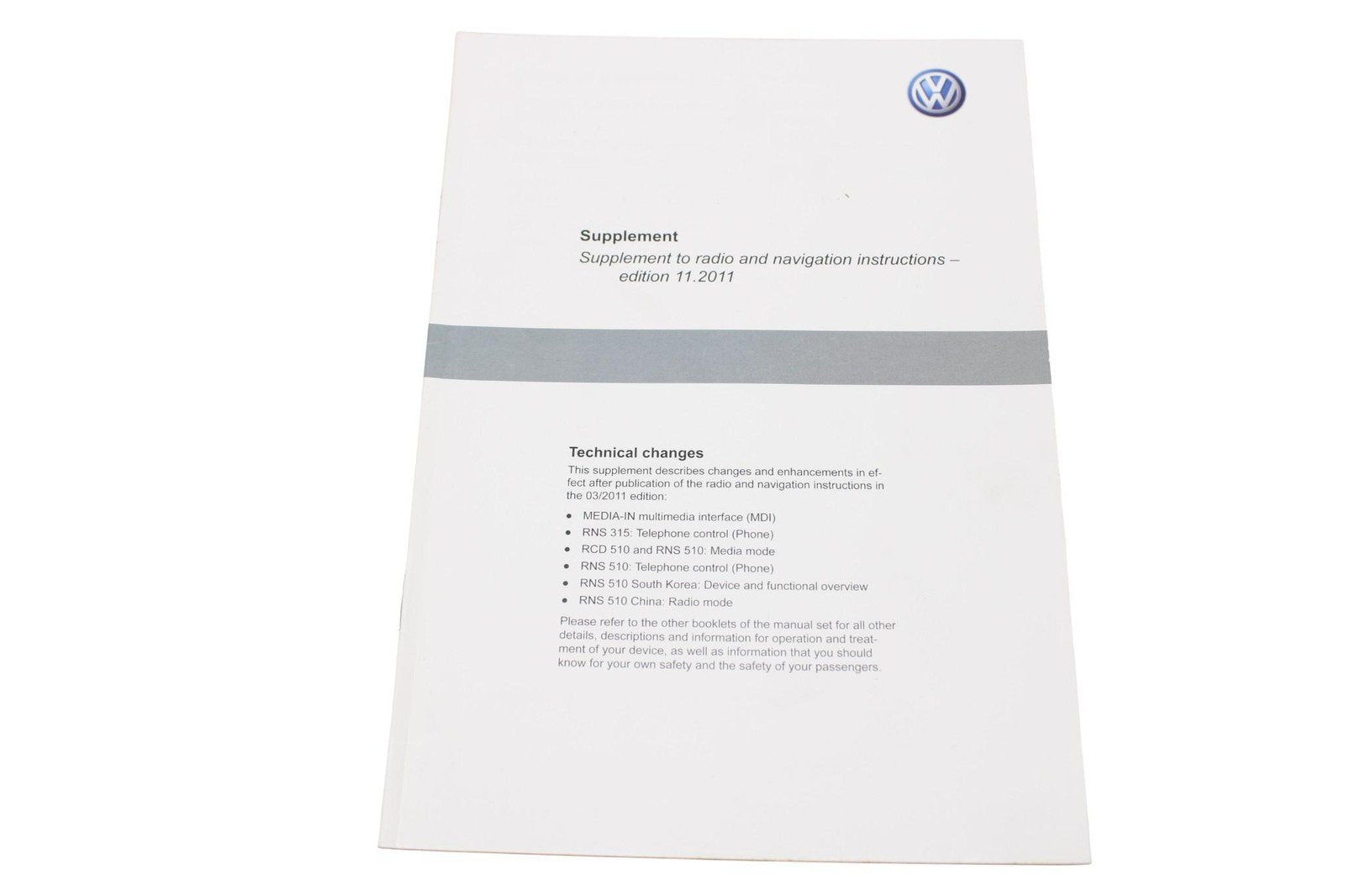 2012 Volkswagen Golf Golf R Owners Manual OEM Complete Set