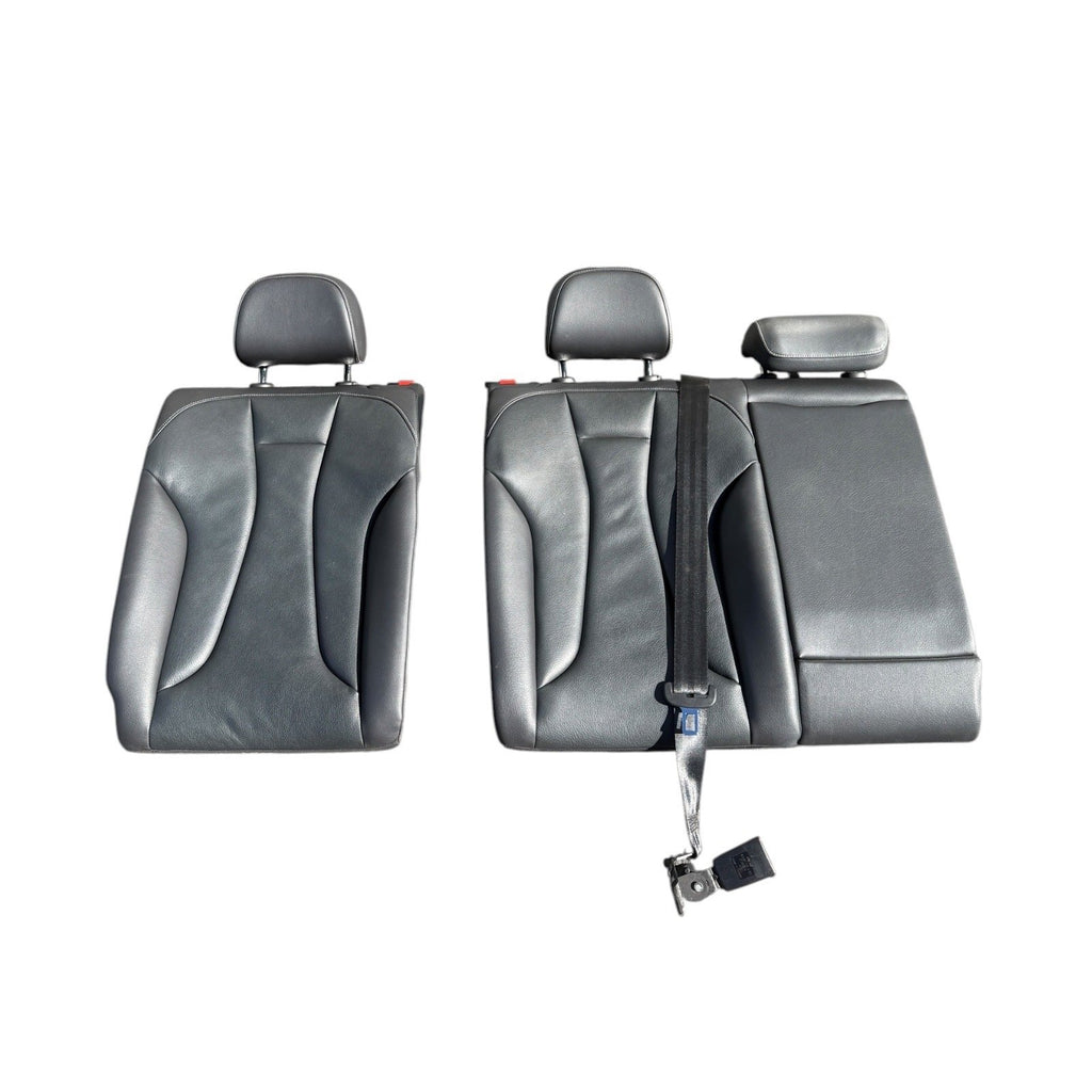 2015-2020 Audi S3 Seat Set Front & Rear Black Leather Silver Stitching OEM