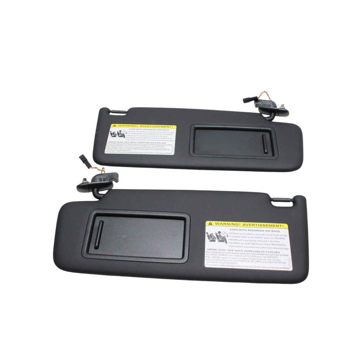 2015-2016 Audi A3 S3 Sun Visor Pair Set Black OEM 8V5857552D 8V5857551D