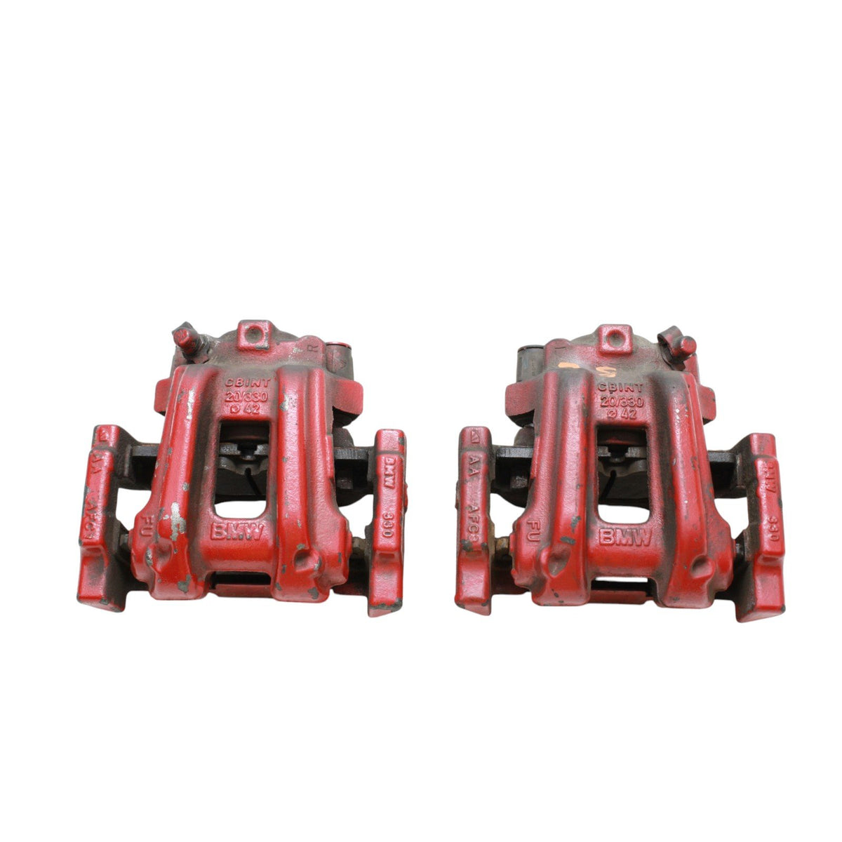 2013-2016 BMW 428i 435i F32 F33 F36 Rear Calipers Set Pair Painted Red OEM