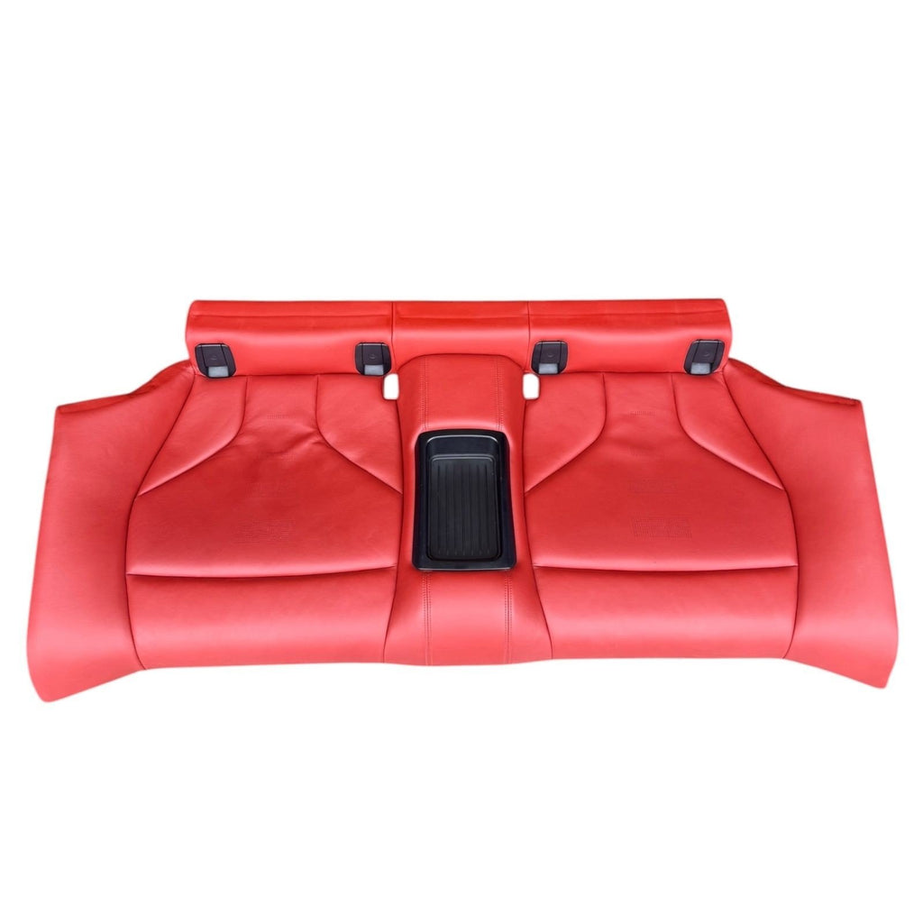 BMW F82 M4 Coupe 15-20 Rear Back Seats Cushion Red Leather Backrest Bench