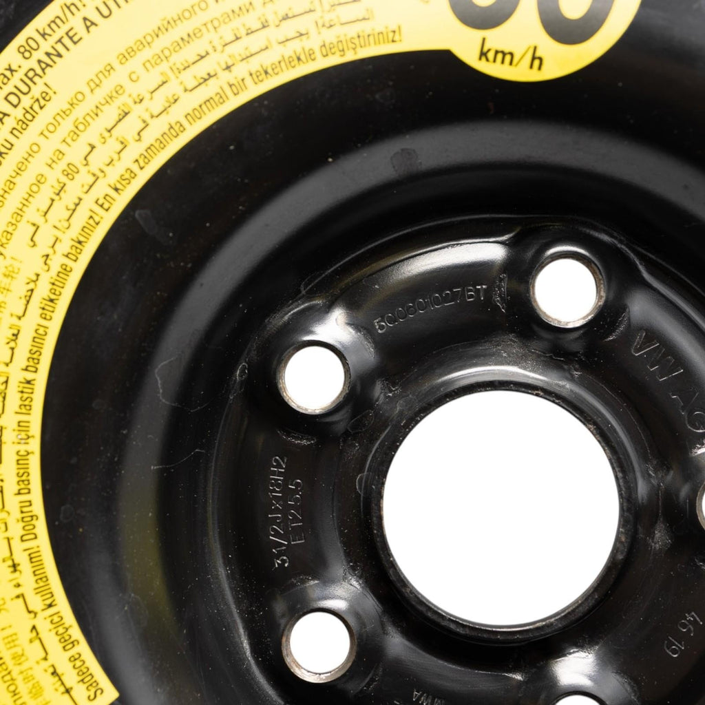 2015-2020 Audi A3 S3 VW GOLF R GTI Spare Tire Compact Donut Wheel T125/70R18 OEM