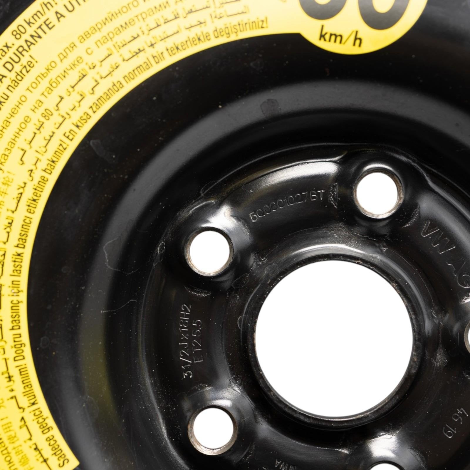 2015-2020 Audi A3 S3 VW GOLF R GTI Spare Tire Compact Donut Wheel T125/70R18 OEM