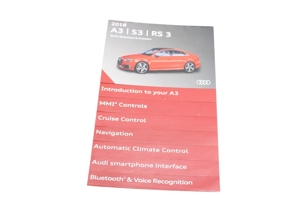GENUINE AUDI A3 S3 2017 - 2020 OWNERS MANUAL HANDBOOK WALLET PACK