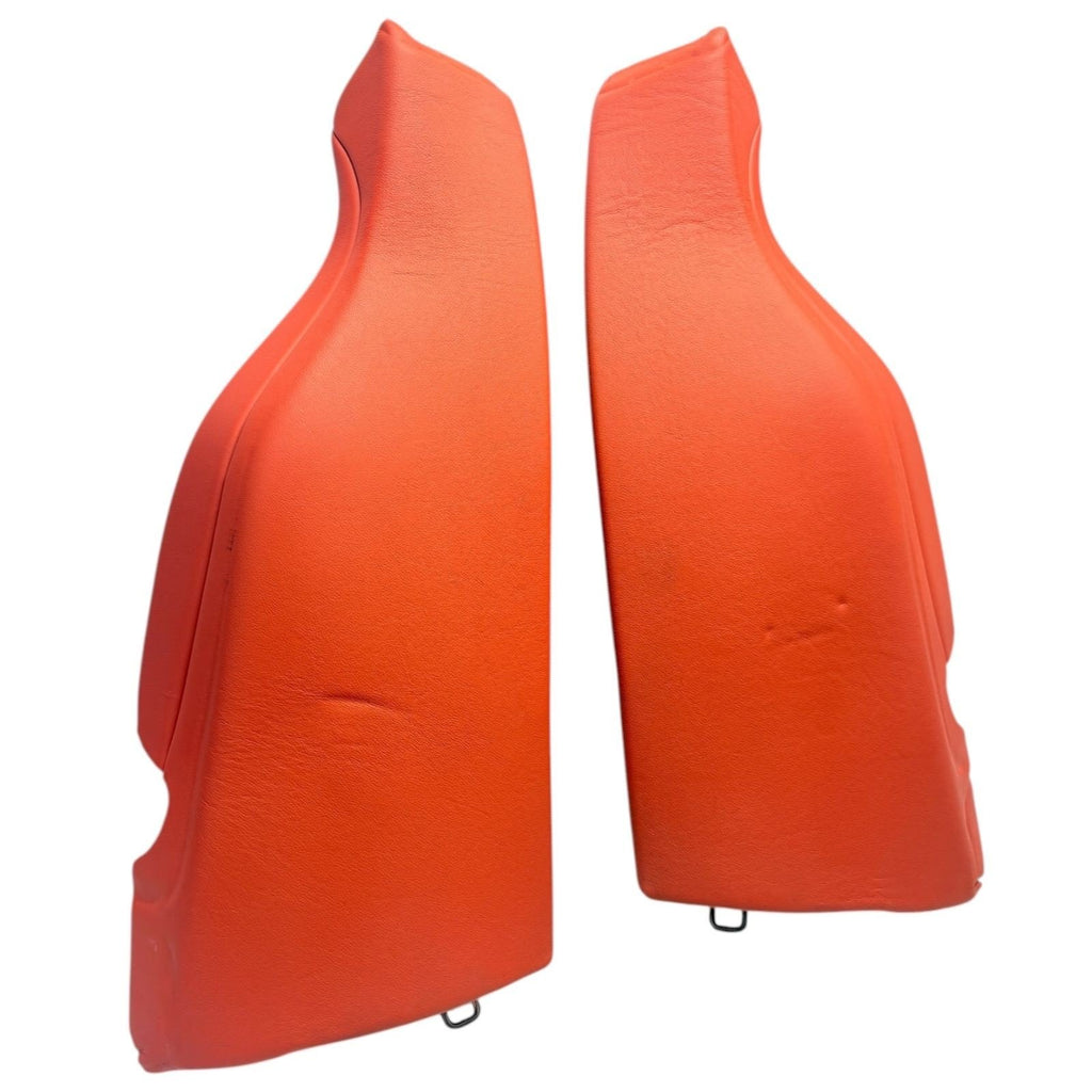 2015-2020 Bmw F82 M4 Rear Seat Side Bolster Pair Sakhir Orange Red Leather Oem