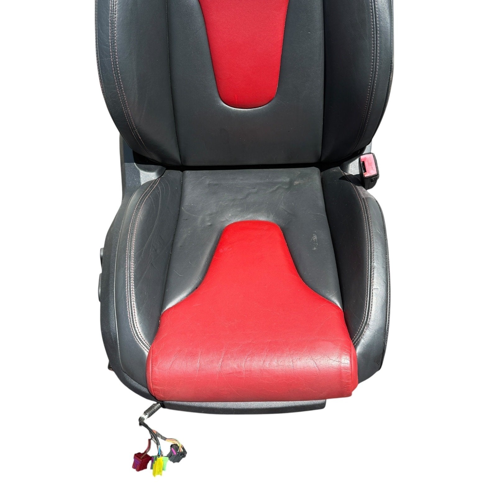 2009-2015 Audi TTS 8J Front Heated Sport Magma Red Seats Set OEM *Have Wear*