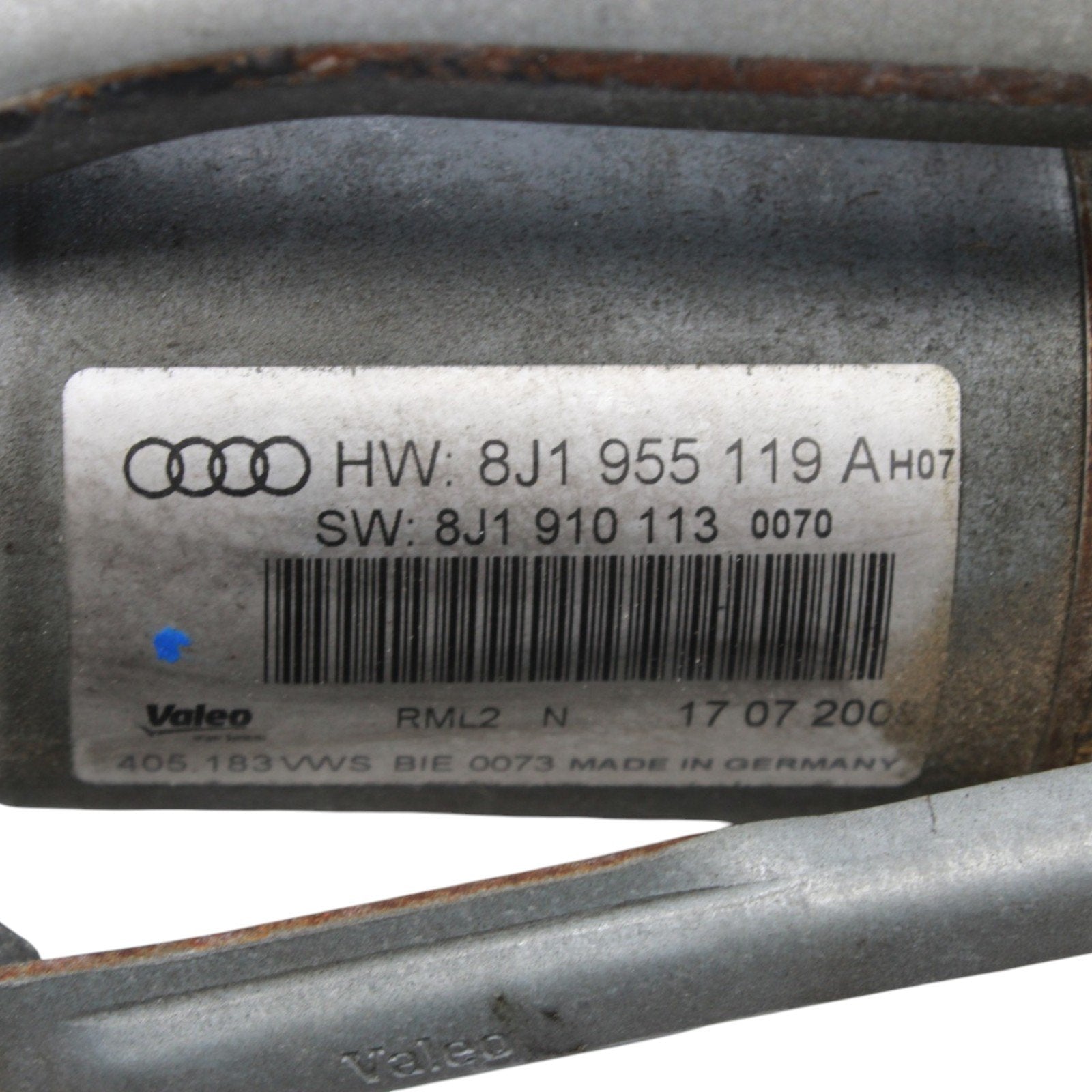 2009-2015 Audi TT TTS Front Windshield Wiper Linkage And Motor 8J1955119A