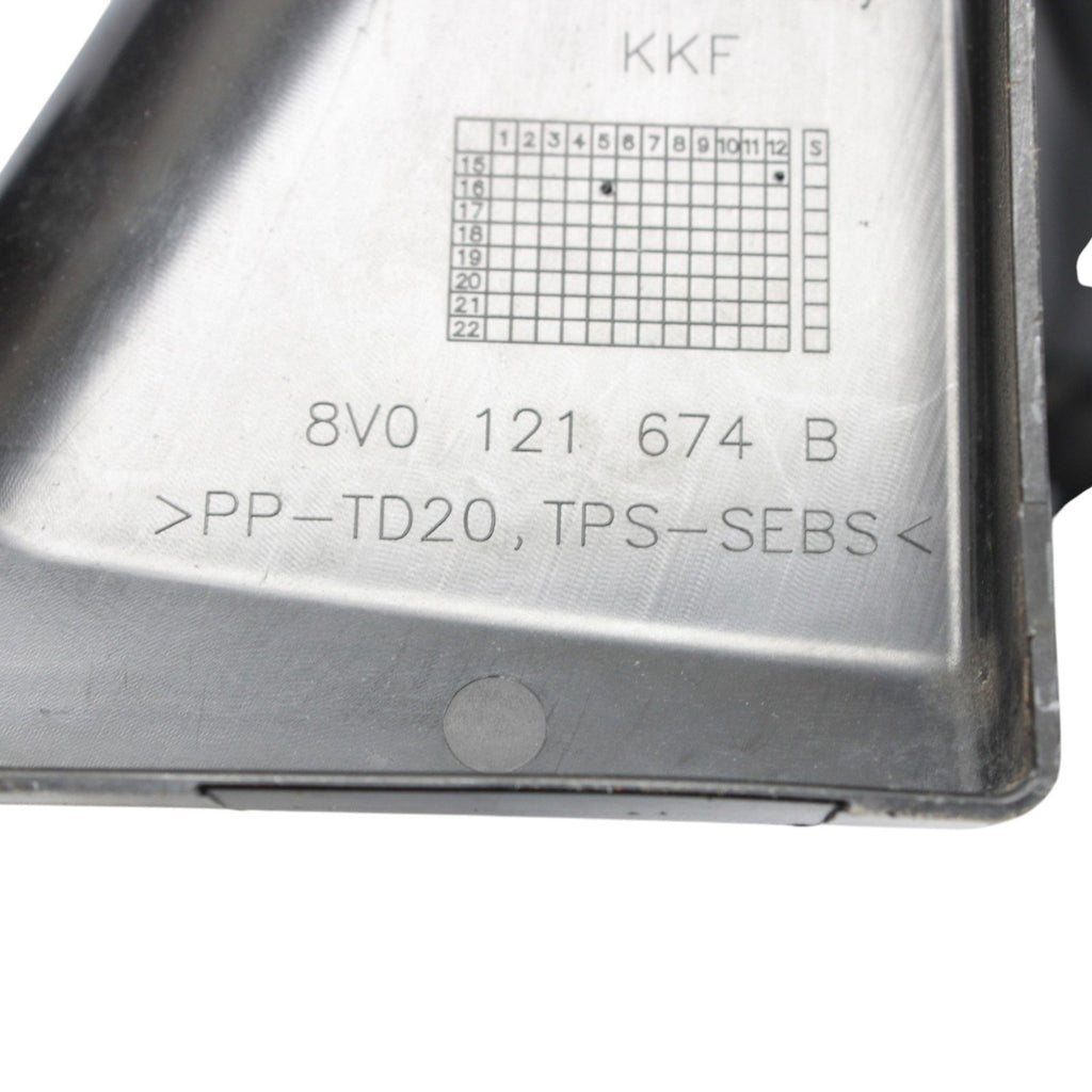 Audi A3 8V S3 Right Side Auxiliary Cooling Air Duct 8V0121674B OEM