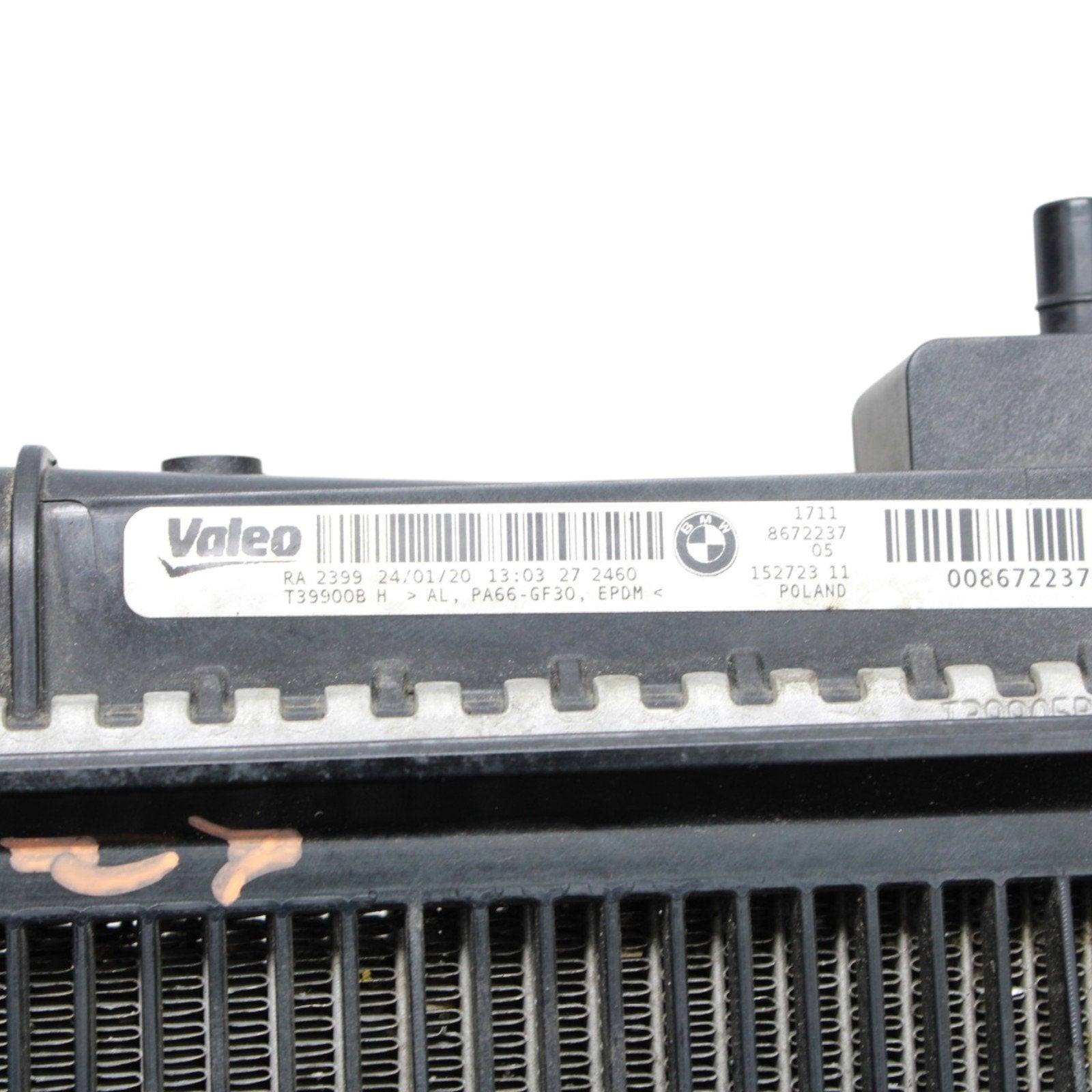 2019-2025 BMW G42 G20 M240 M340 Engine B58D Left Driver Side Auxiliary Radiator