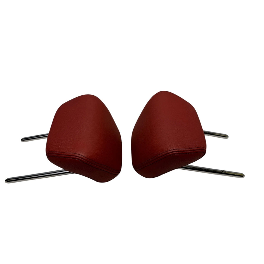 2014-2016 BMW 435i Grand Coupe Red Leather Rear Headrest Pair OEM