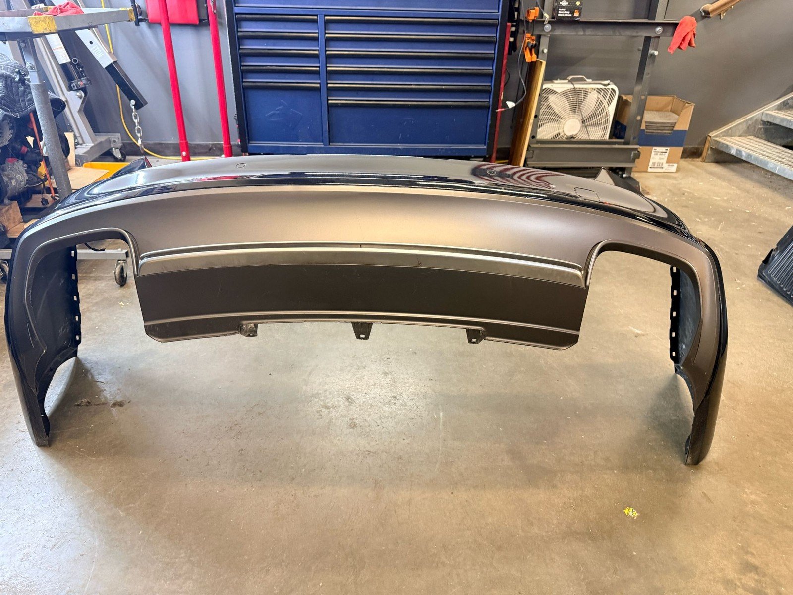 13-16 Audi S4 A4 S-Line B8.5 Rear Bumper Cover OEM MOONLIGHT BLUE LX5R *damage*