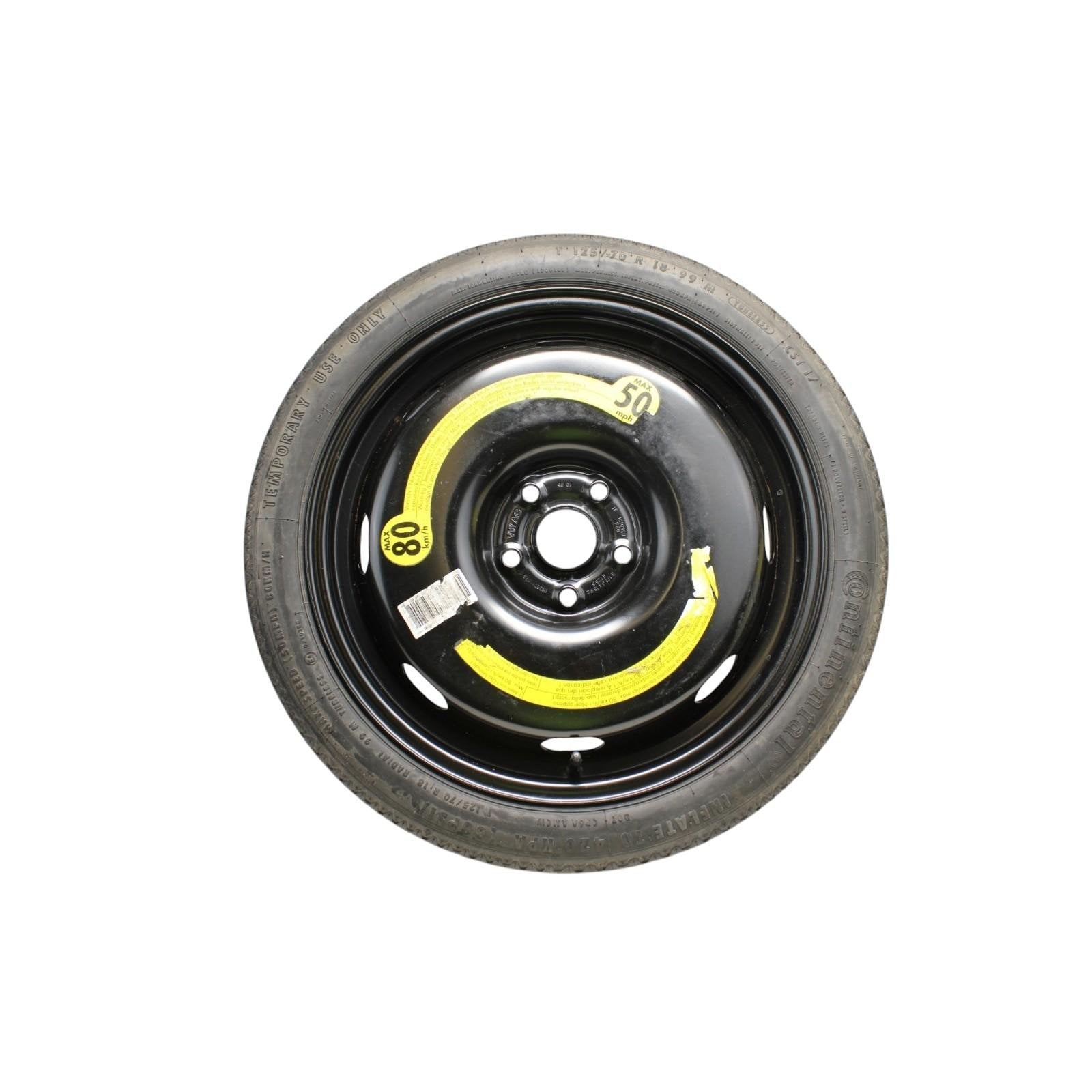 2008-2014 VW Golf MK6 Space Saver Spare Tire 3.5x18 ET25.5 T125/70R18 1K0601027B
