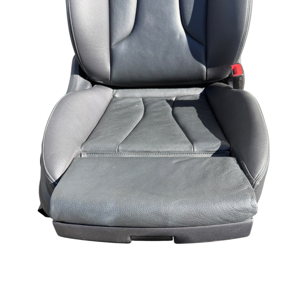 2015-2020 Audi S3 Seat Set Front & Rear Black Leather Silver Stitching OEM
