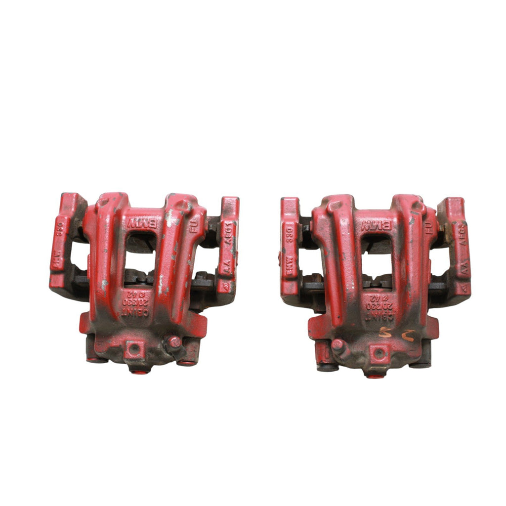 2013-2016 BMW 428i 435i F32 F33 F36 Rear Calipers Set Pair Painted Red OEM