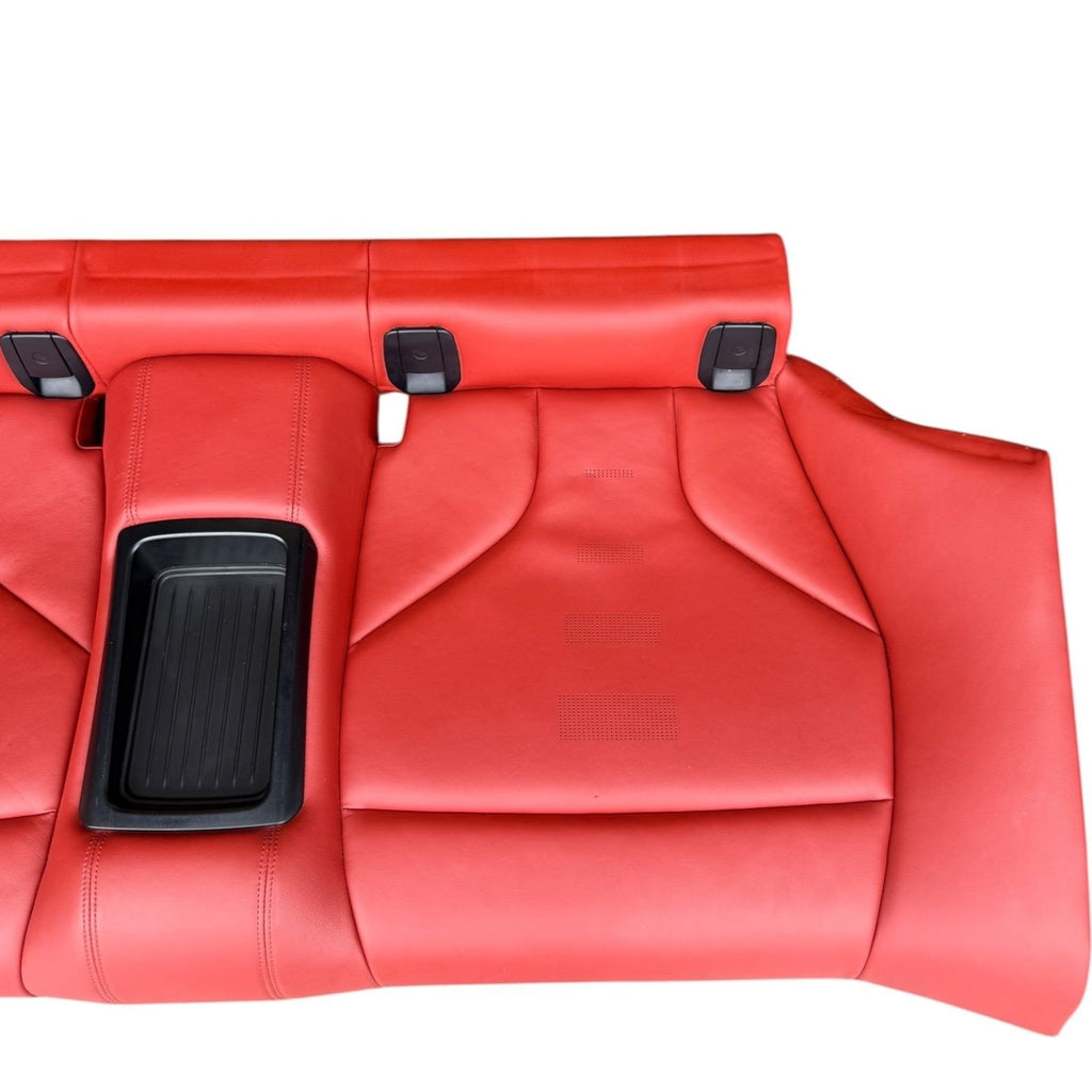 BMW F82 M4 Coupe 15-20 Rear Back Seats Cushion Red Leather Backrest Bench