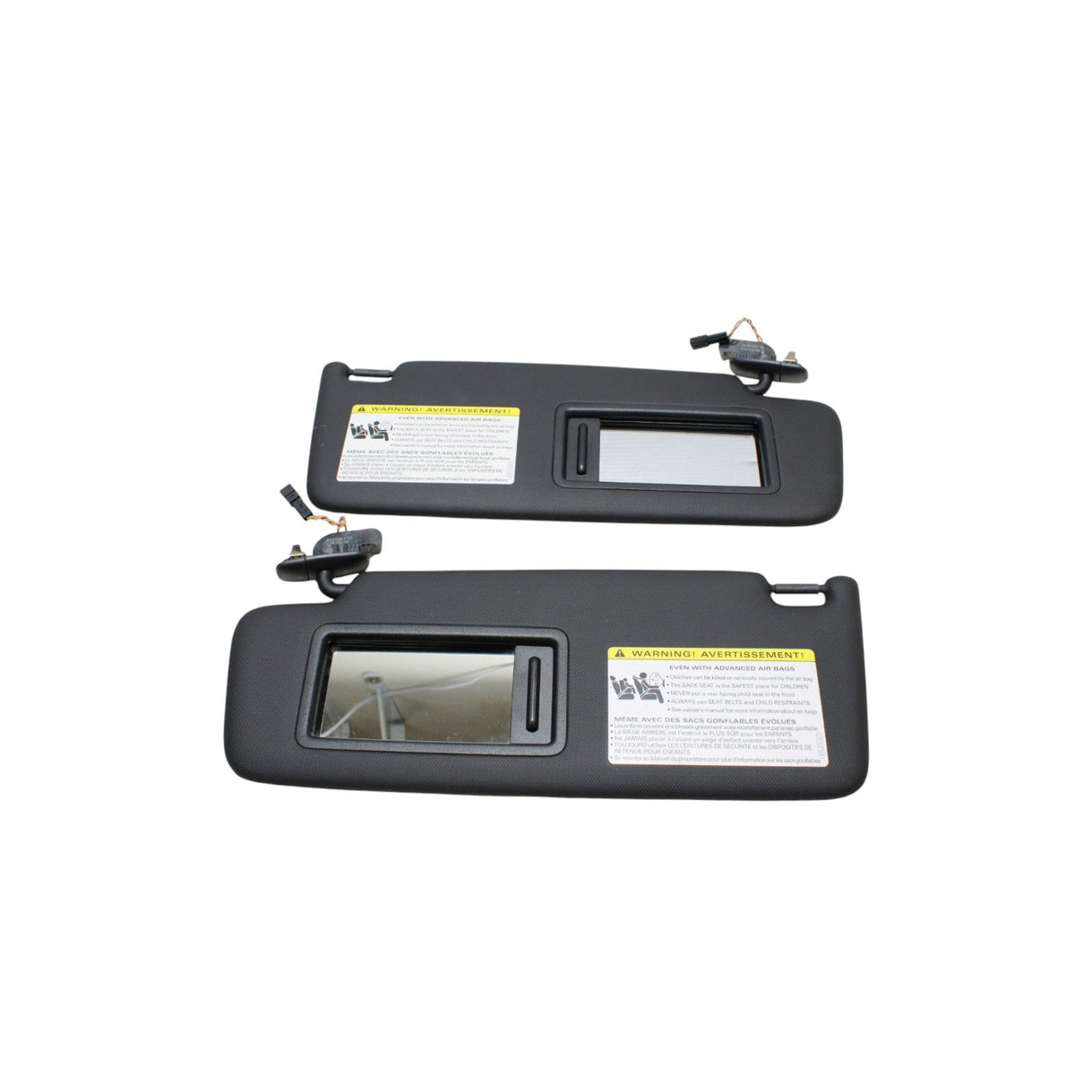 2015-2016 Audi A3 S3 Sun Visor Pair Set Black OEM 8V5857552D 8V5857551D