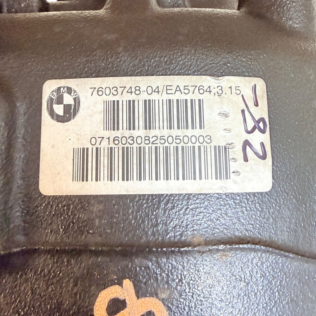 12-18 BMW F30 328i 435i 335i Rear Differential Diff Axle Carrier 3.15 OEM