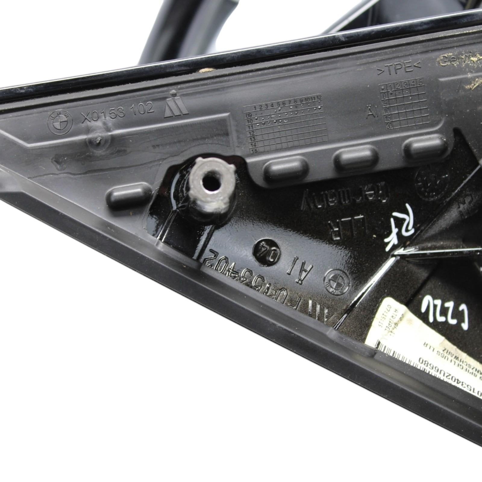 2011-2012 BMW 528i 535i 550i Right Door Mirror Black OEM *light scratches*