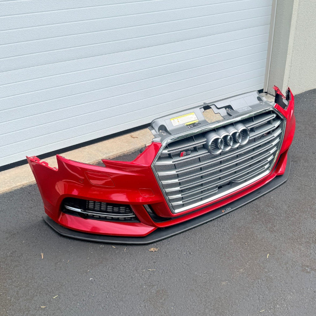 Front Bumper w Grille Tango Red LY3U 8V5807065AF 17-20 Audi S3 *Rock Chips