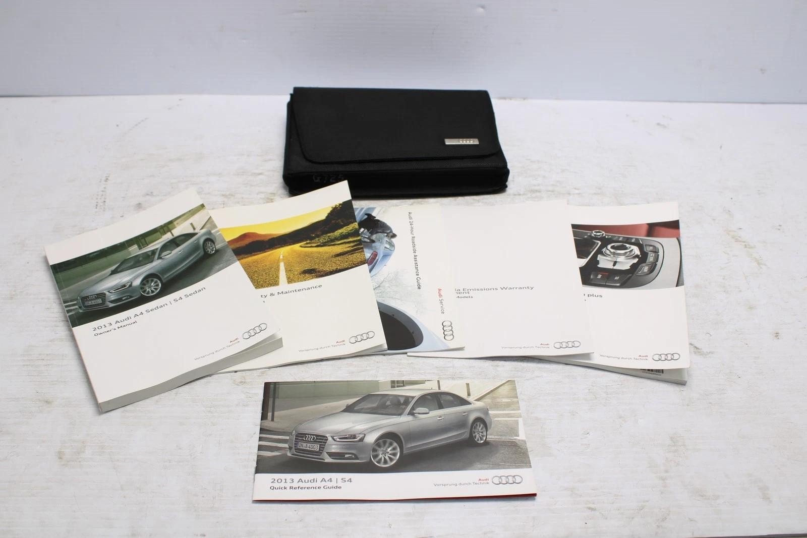 2013 AUDI A4 S4 OWNERS MANUAL SET WITH CASE OEM