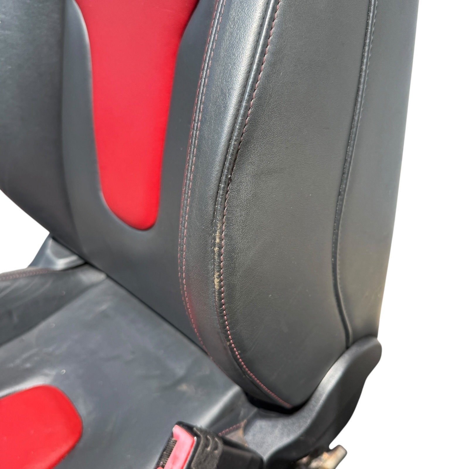 2009-2015 Audi TTS 8J Front Heated Sport Magma Red Seats Set OEM *Have Wear*