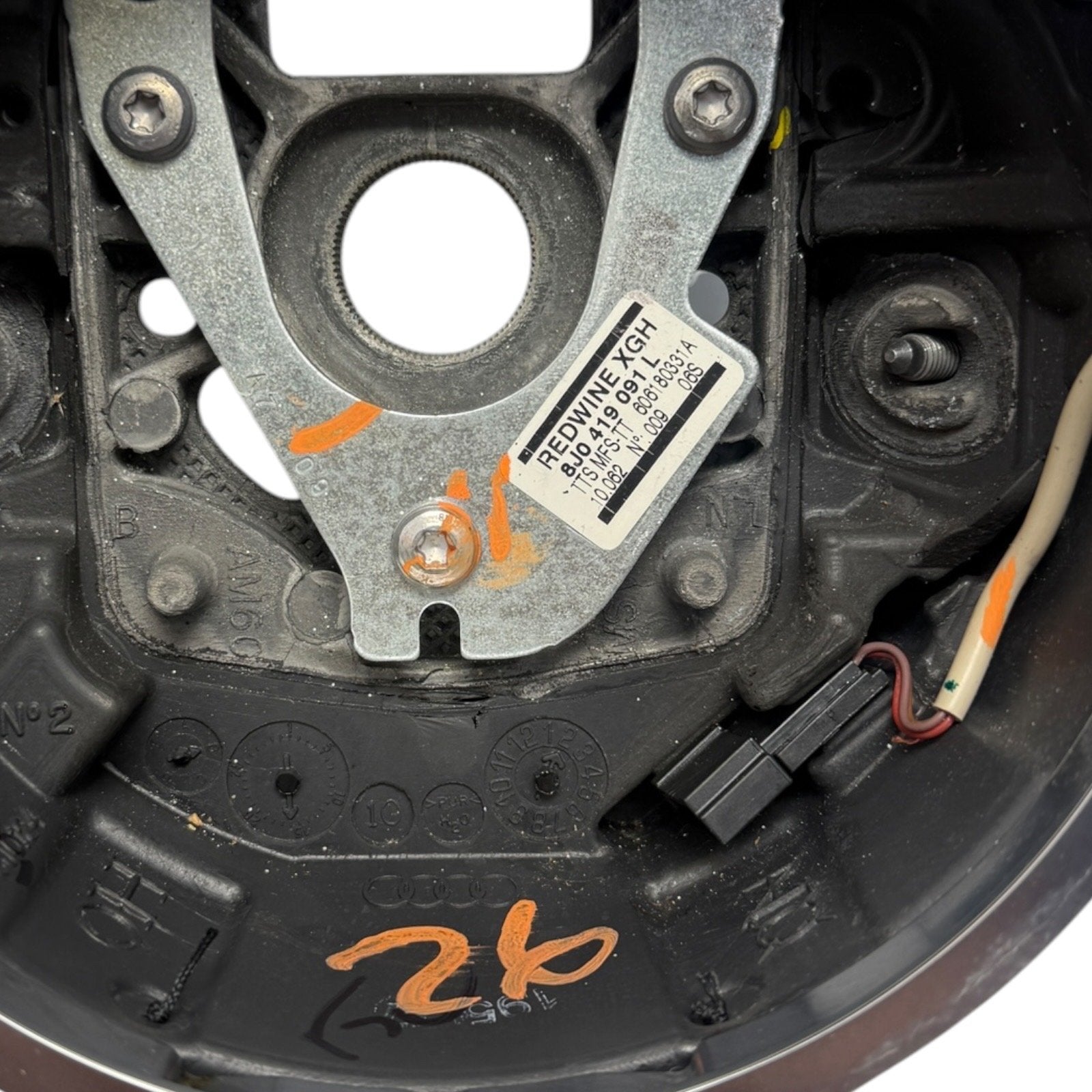 2008-2015 MK2 Audi TTS OEM Steering Wheel Black Flat Bottom Paddle Shifters