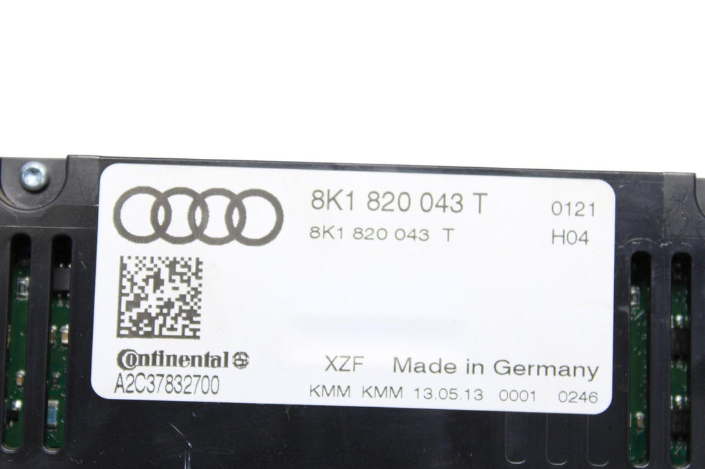 2013-2016 Audi S4 Heater Control Module PN: 8K1820043